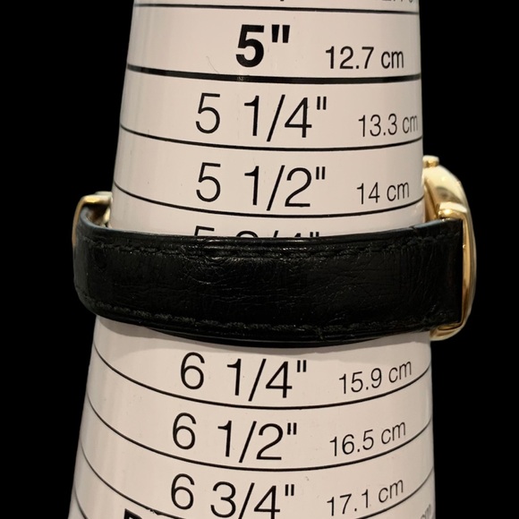 ROLEX CELLINI 18K YELLOW GOLD BLACK LEATHER BAND & 18K YG BUCKLE WHITE DIAL - Picture 5 of 8